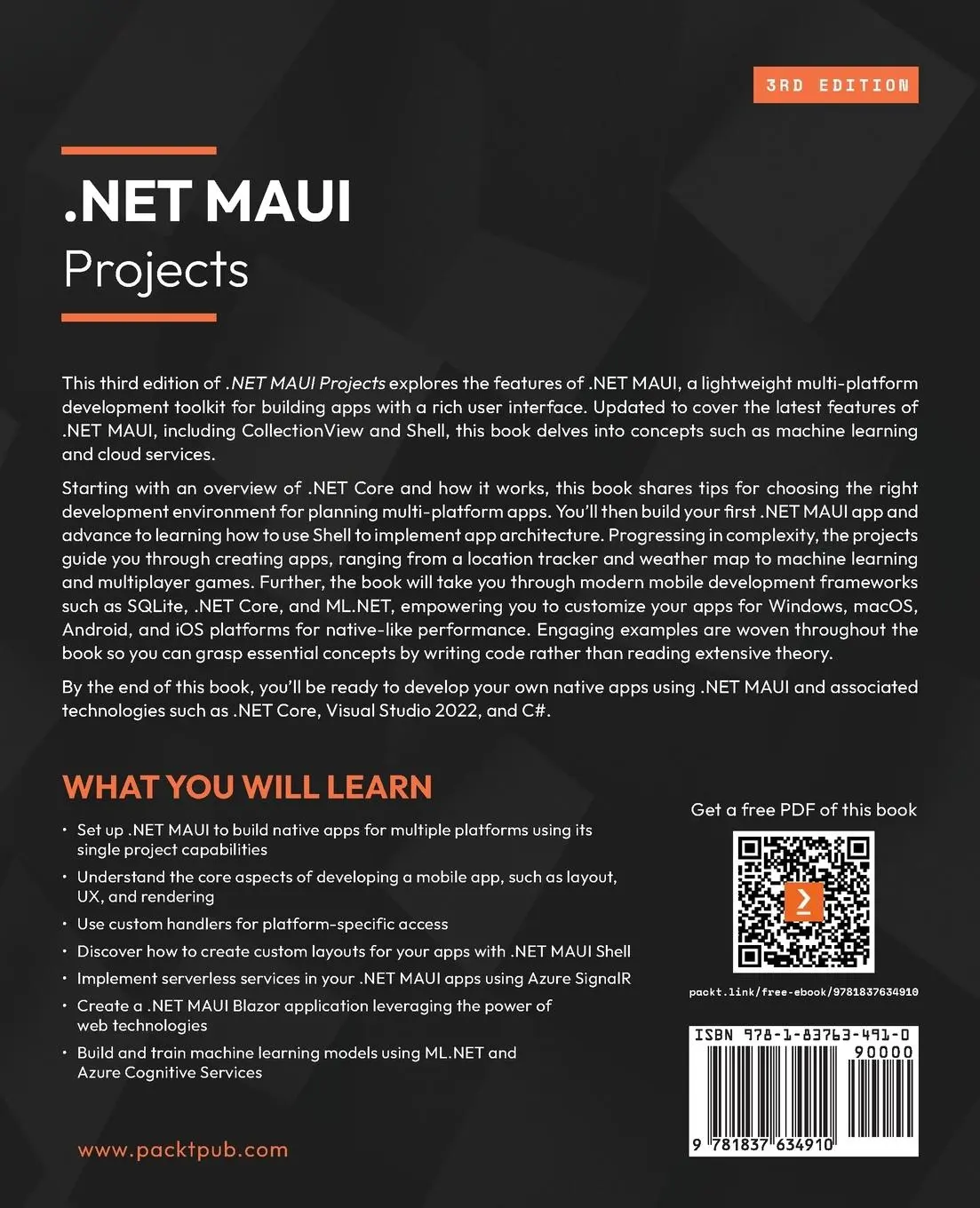 Rückseite: 9781837634910 | .NET MAUI Projects - Third Edition | Michael Cummings (u. a.) | Buch