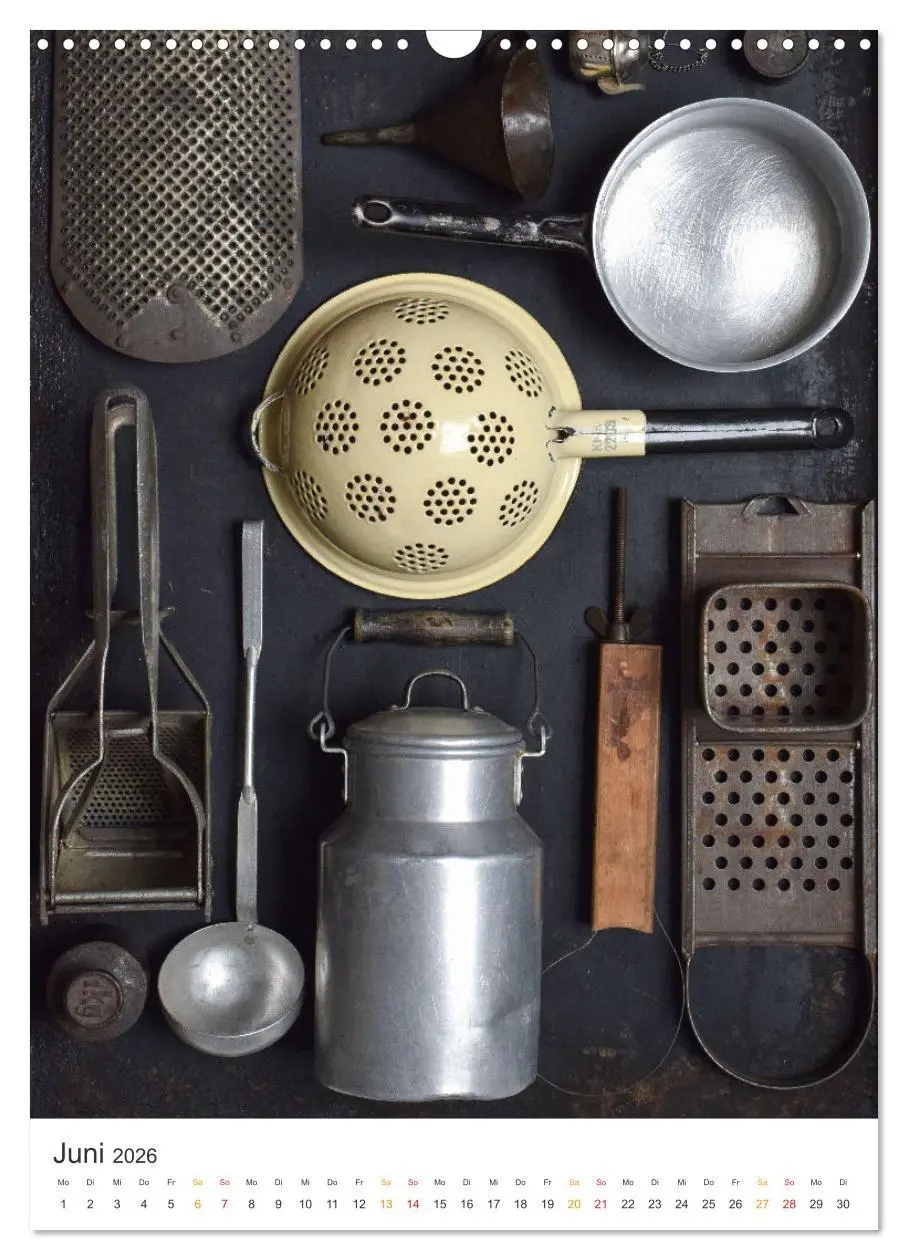 Bild: 9783516364910 | Vintage Küchenutensilien (Wandkalender 2026 DIN A3 hoch), CALVENDO...