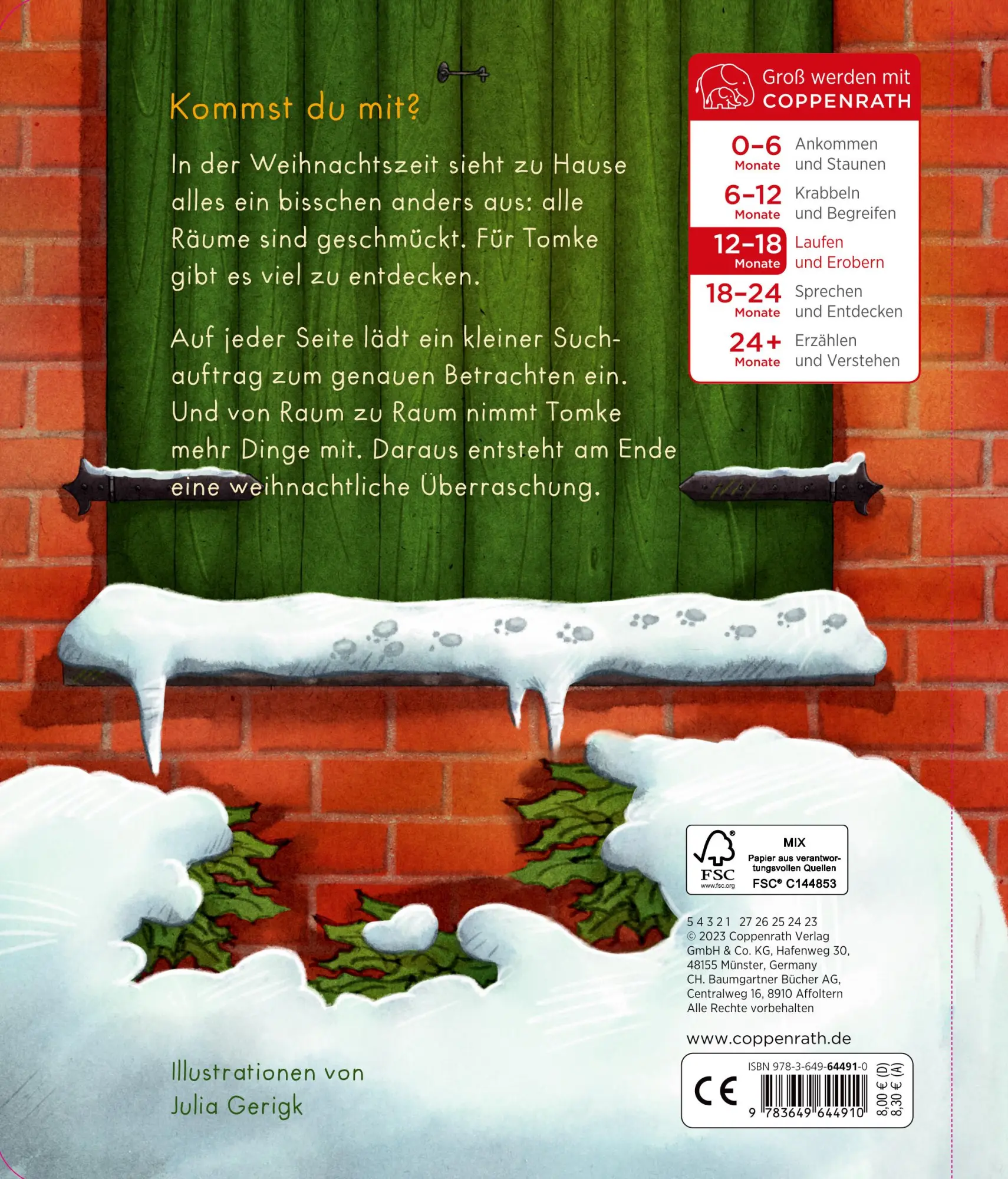 Rückseite: 9783649644910 | Tür auf, Tür zu! | Frohe Weihnachten | Julia Gerigk | Buch | 14 S.