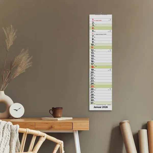 Bild: 9783731884910 | Streifenplaner Compact Grün 2026 | Verlag Korsch | Kalender | 13 S.