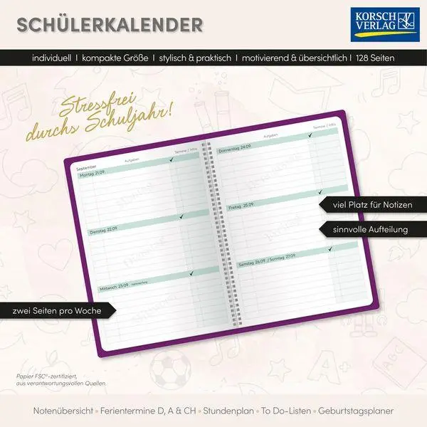 Bild: 9783819304910 | Schülerkalender Magic 2026/2027 | Verlag Korsch | Taschenbuch | 128 S.
