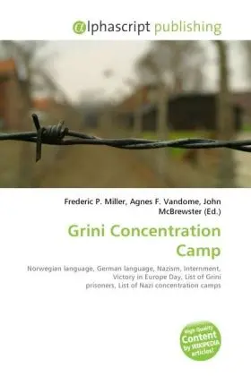 Cover: 9786130864910 | Grini Concentration Camp | Frederic P. Miller (u. a.) | Taschenbuch