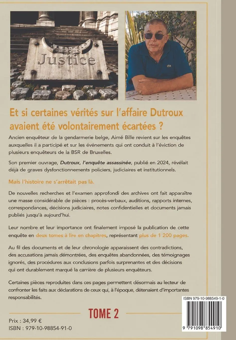 Rückseite: 9791098854910 | DUTROUX - FALSIFICATIONS, PROTECTIONS ET TRAHISONS A COEUR DES...