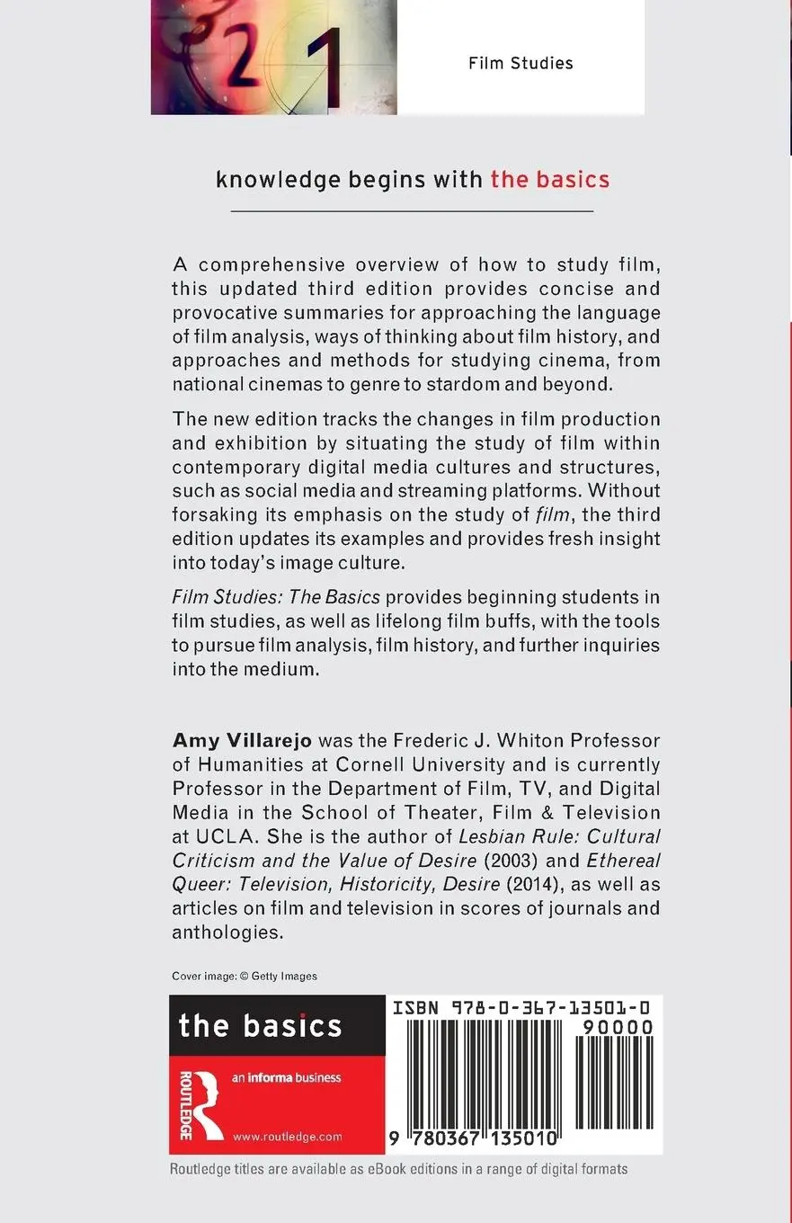 Rückseite: 9780367135010 | Film Studies | The Basics | Amy Villarejo | Taschenbuch | Englisch