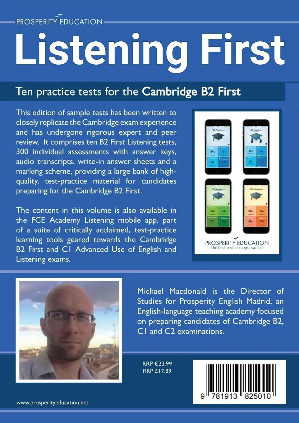 Rückseite: 9781913825010 | Listening First | Ten practice tests for the Cambridge B2 First | Buch
