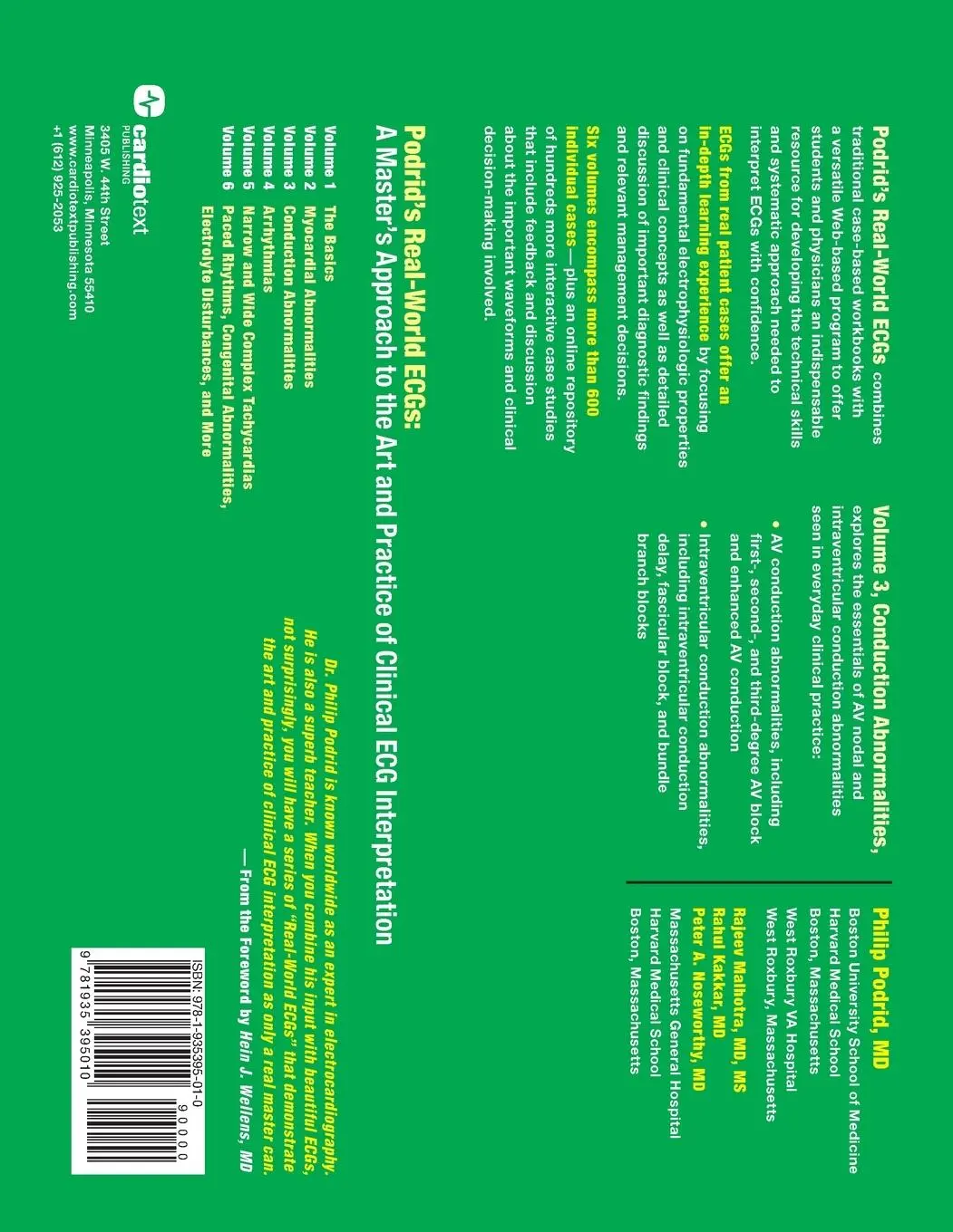 Rückseite: 9781935395010 | Podrid's Real-World ECGs | Volume 3, Conduction Abnormalities | Buch