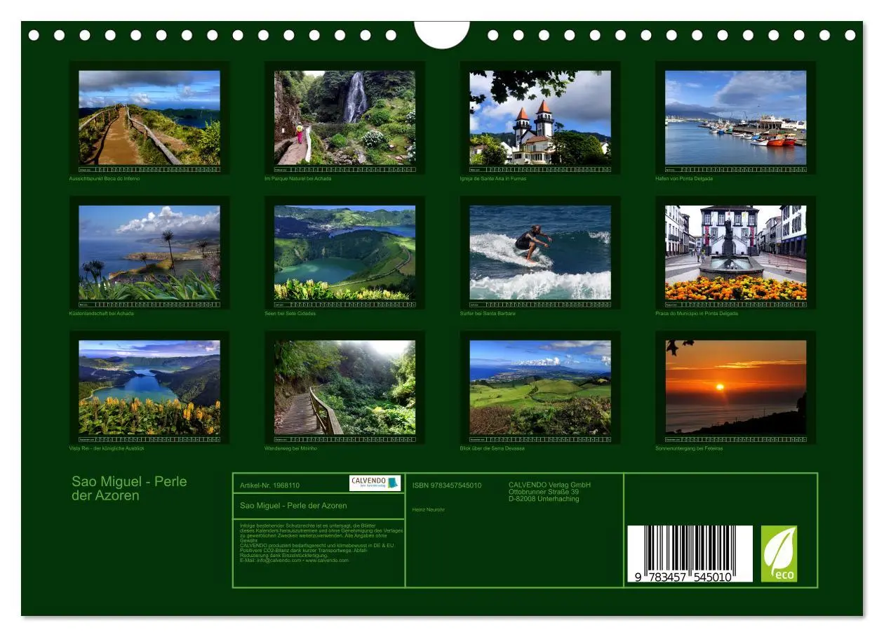 Bild: 9783457545010 | Sao Miguel - Perle der Azoren (Wandkalender 2026 DIN A4 quer),...