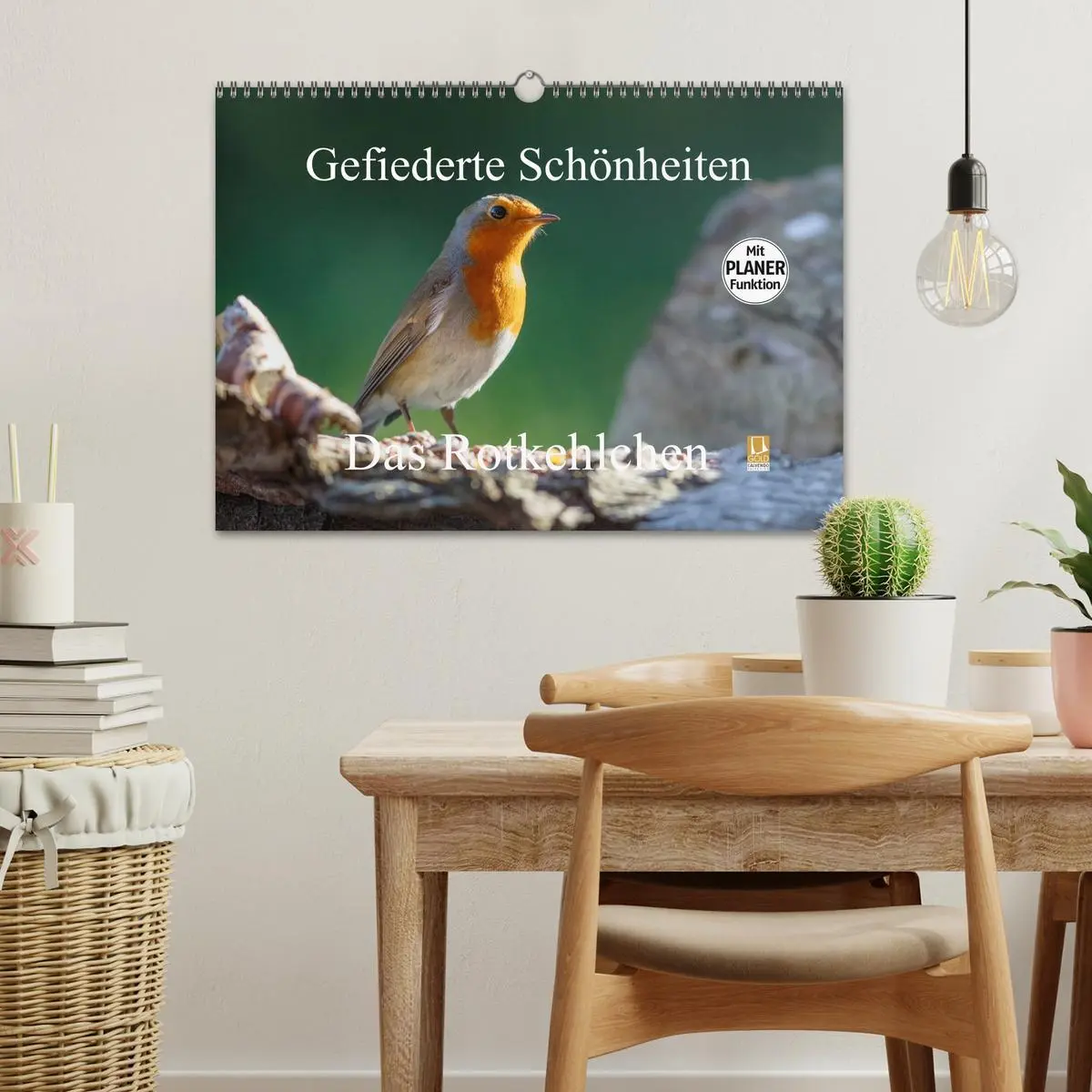 Bild: 9783516015010 | Gefiederte Schönheiten - Das Rotkehlchen / Planer (Wandkalender...
