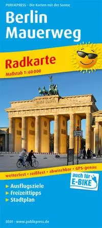 Cover: 9783747305010 | Berlin Mauerweg 1:60 000 | (Land-)Karte | Radkarte | Deutsch | 2018
