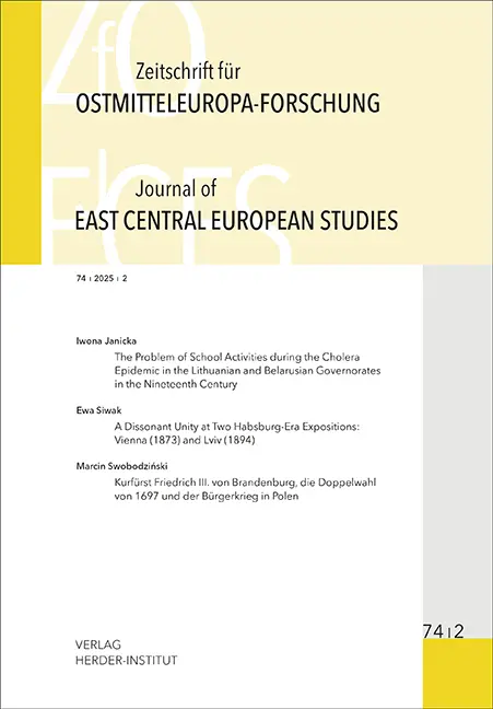 Cover: 9783879695010 | Zeitschrift für Ostmitteleuropa-Forschung (ZfO) 74/2 / Journal of...