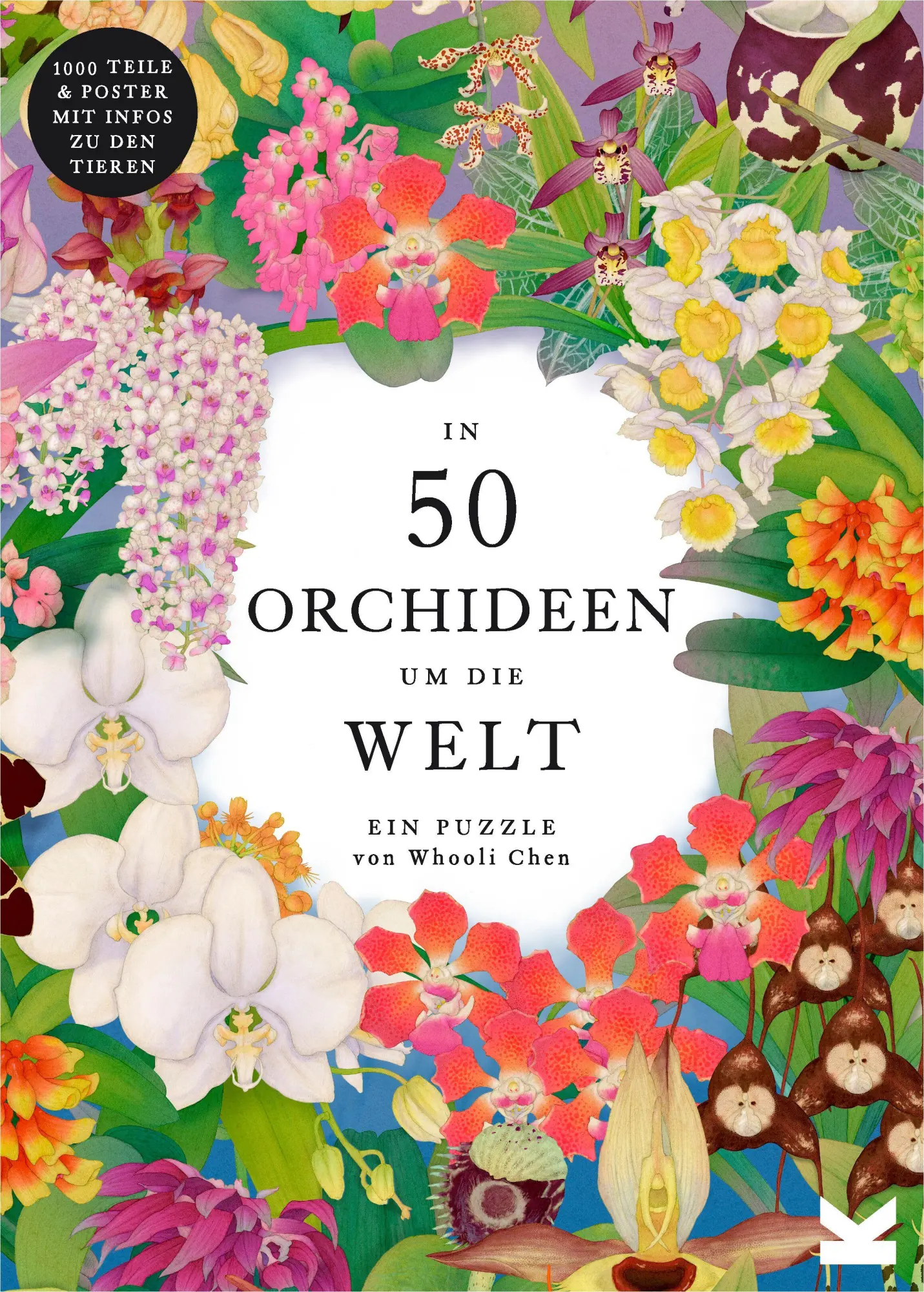 Cover: 9783962445010 | In 50 Orchideen um die Welt | Ein 1000-Teile-Puzzle | The Royal | 2026