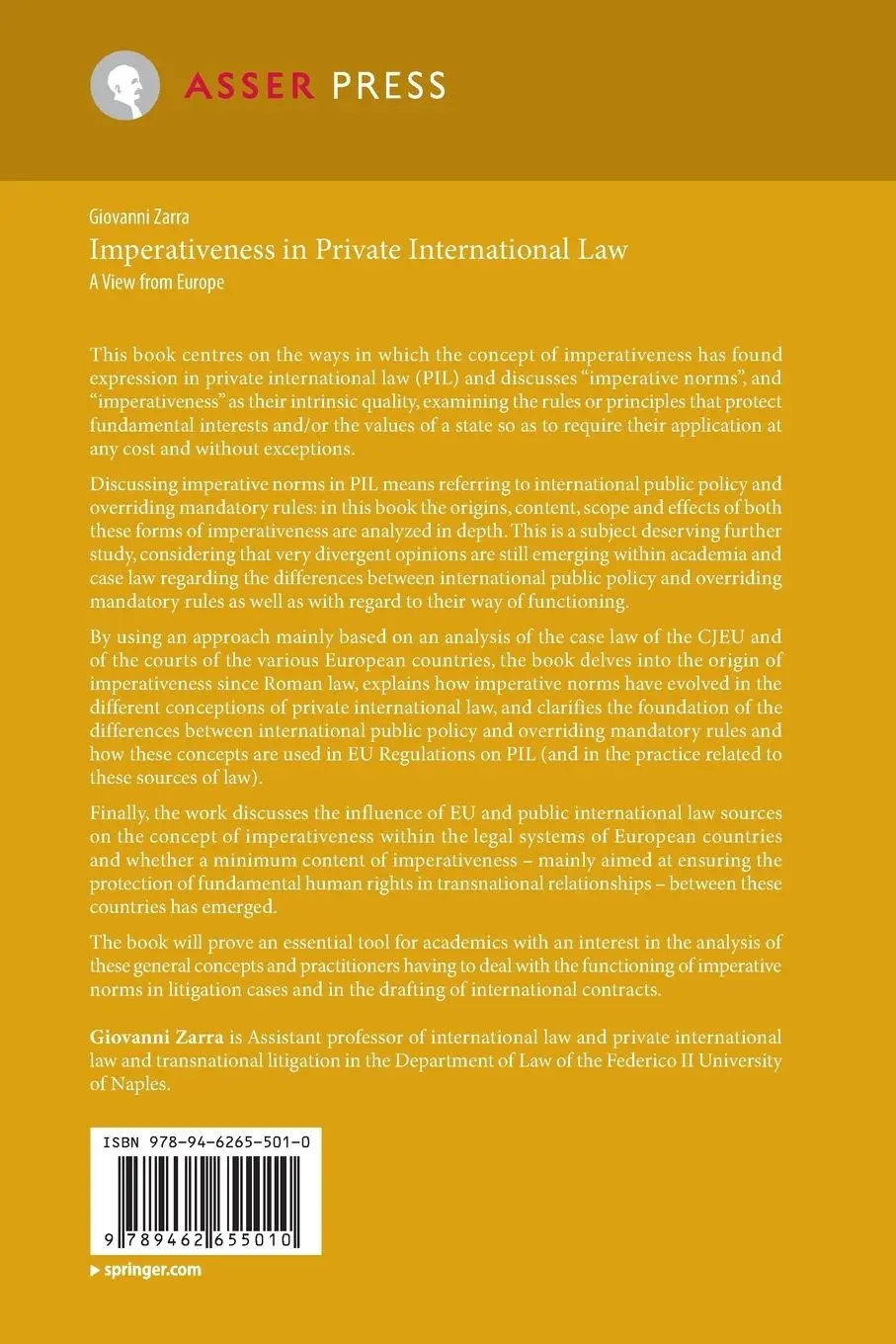 Rückseite: 9789462655010 | Imperativeness in Private International Law | A View from Europe | xi
