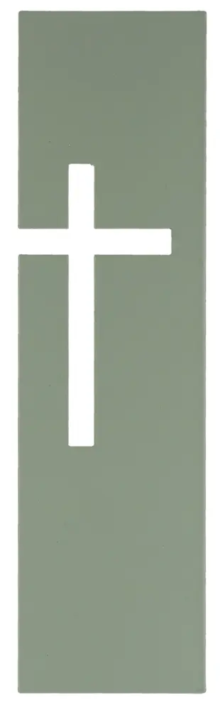 Edelstahltafel zum Aufhängen - Kreuz