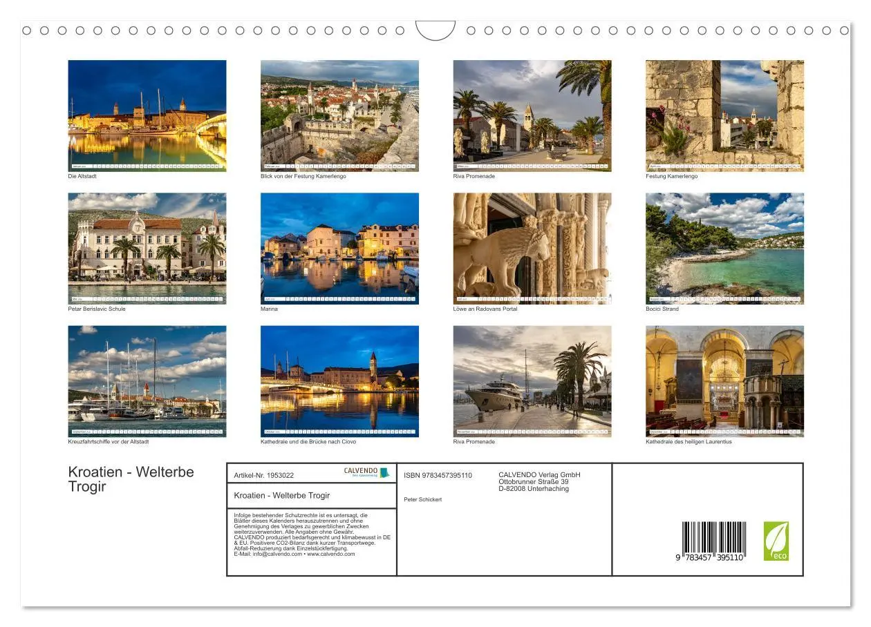 Bild: 9783457395110 | Kroatien - Welterbe Trogir (Wandkalender 2026 DIN A3 quer),...