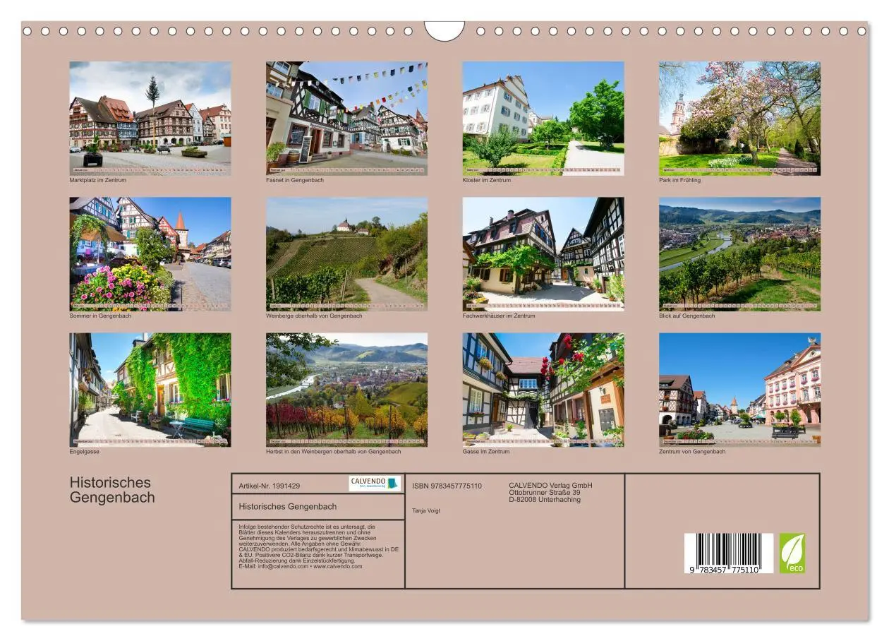 Bild: 9783457775110 | Historisches Gengenbach (Wandkalender 2026 DIN A3 quer), CALVENDO...