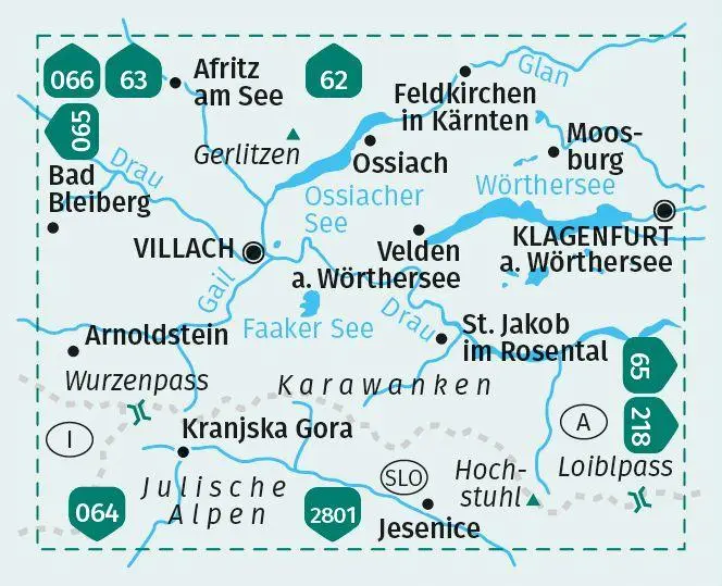 Bild: 9783991215110 | KOMPASS Wanderkarte 61 Wörthersee, Karawanken West 1:50.000 | Deutsch