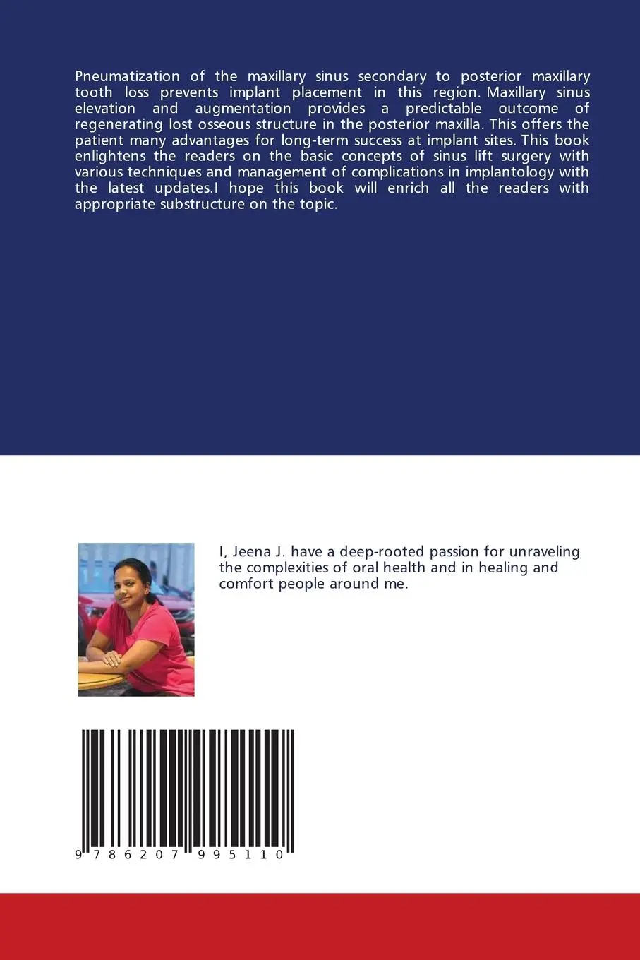 Rückseite: 9786207995110 | SINUS LIFT PROCEDURES IN IMPLANTOLOGY | Jeena J. (u. a.) | Taschenbuch