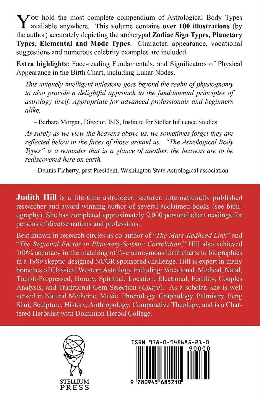 Rückseite: 9780945685210 | The Astrological Body Types | Face, Form and Expression | Hill | Buch