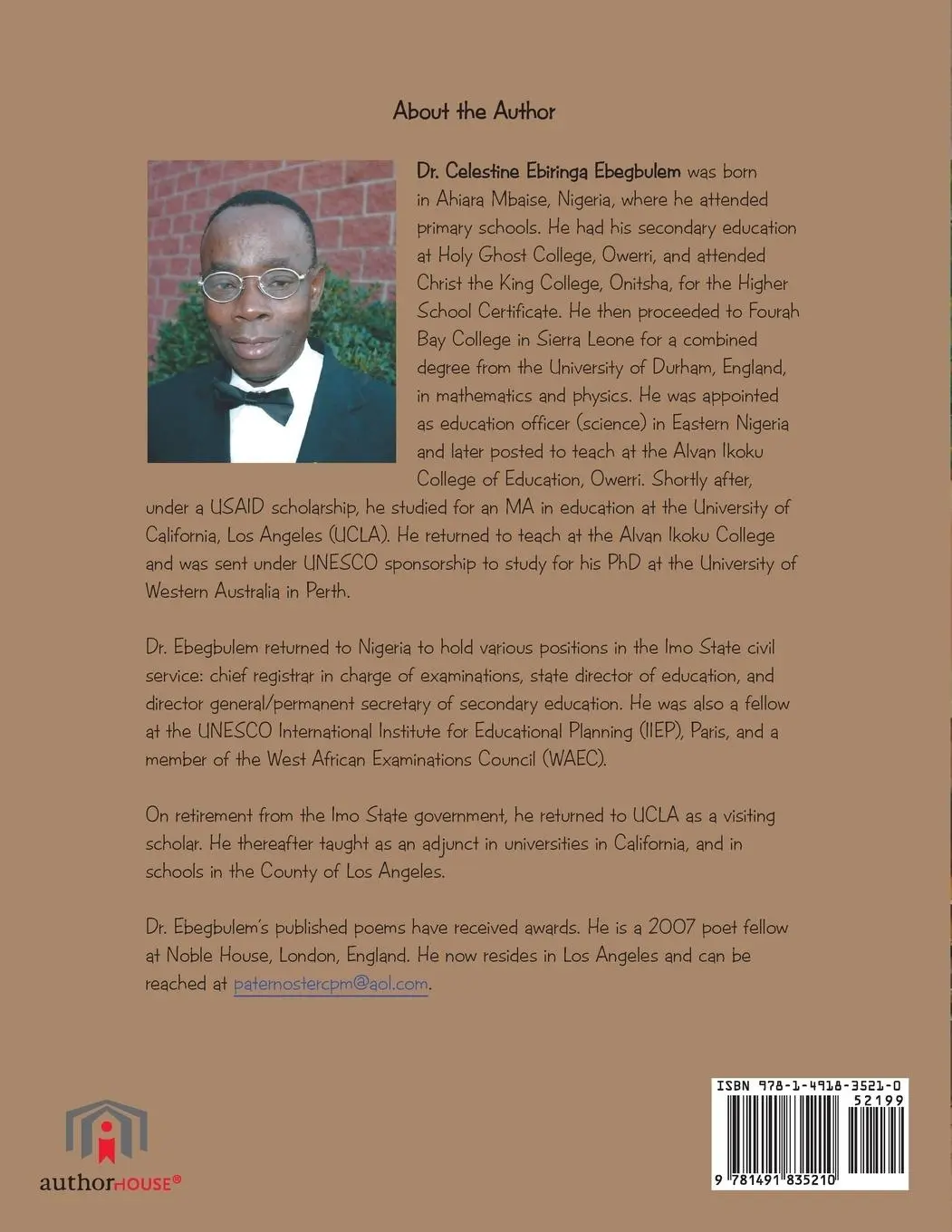 Rückseite: 9781491835210 | African Stories by Moonlight | Celestine E. Ebegbulem | Taschenbuch
