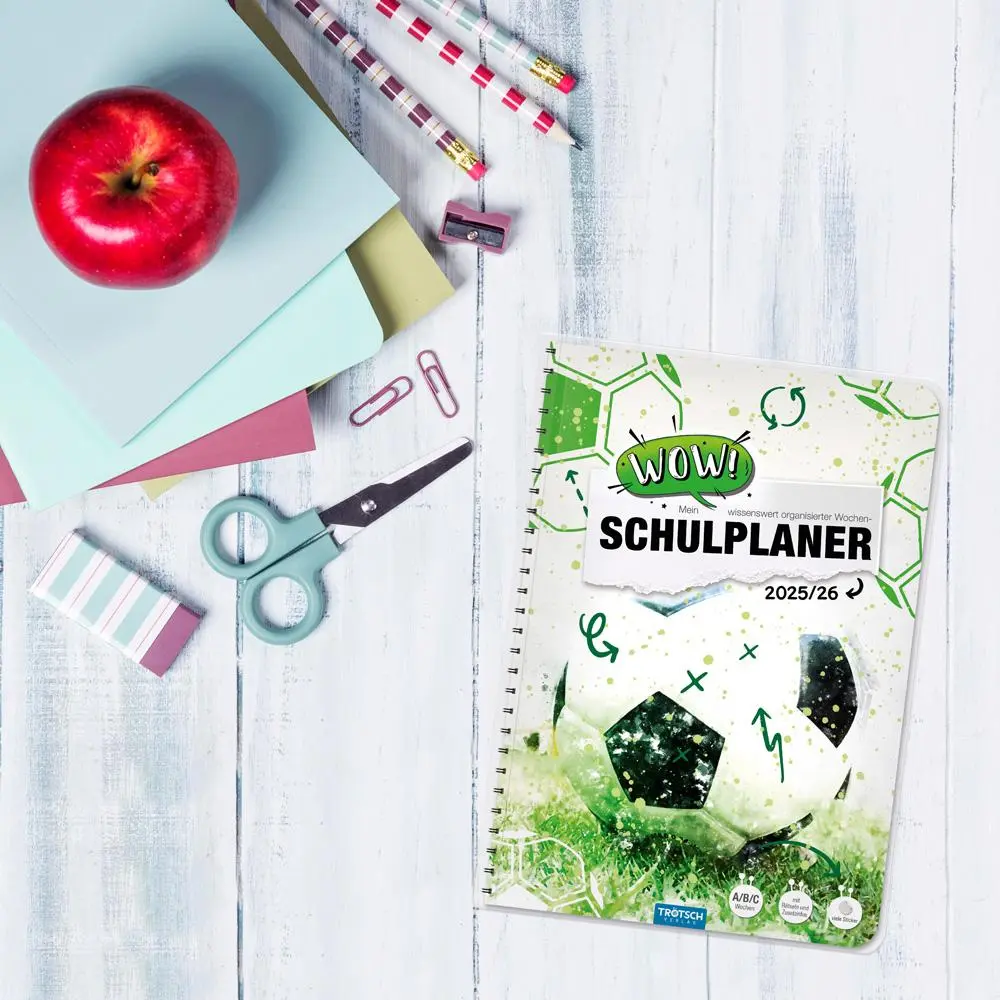 Bild: 9783988025210 | Trötsch Schulplaner WOW Fussball 25/26 | Trötsch Verlag | Taschenbuch