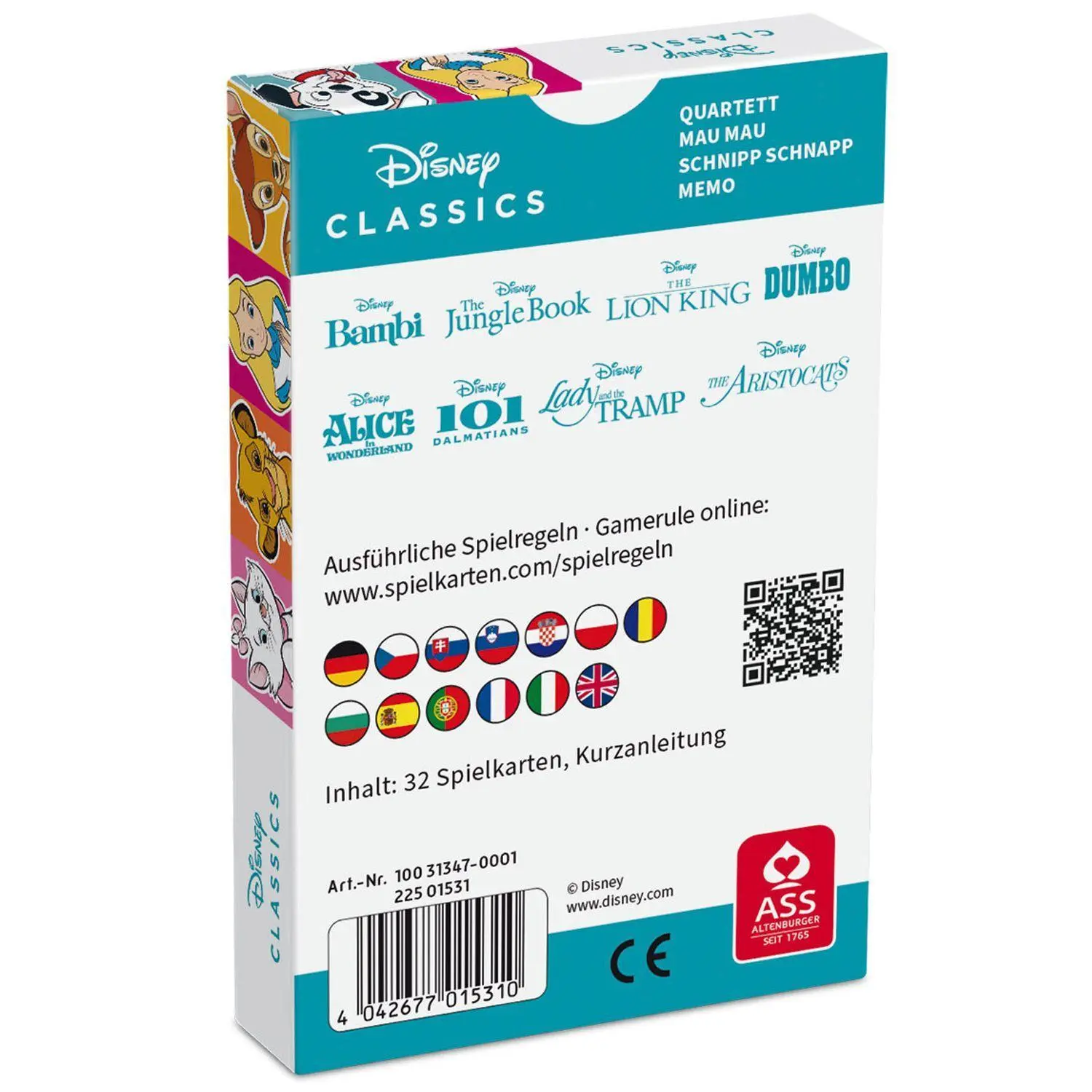 Bild: 4042677015310 | Display Disney Classics- Quartett 4 in 1 | ASS Altenburger | Spiel