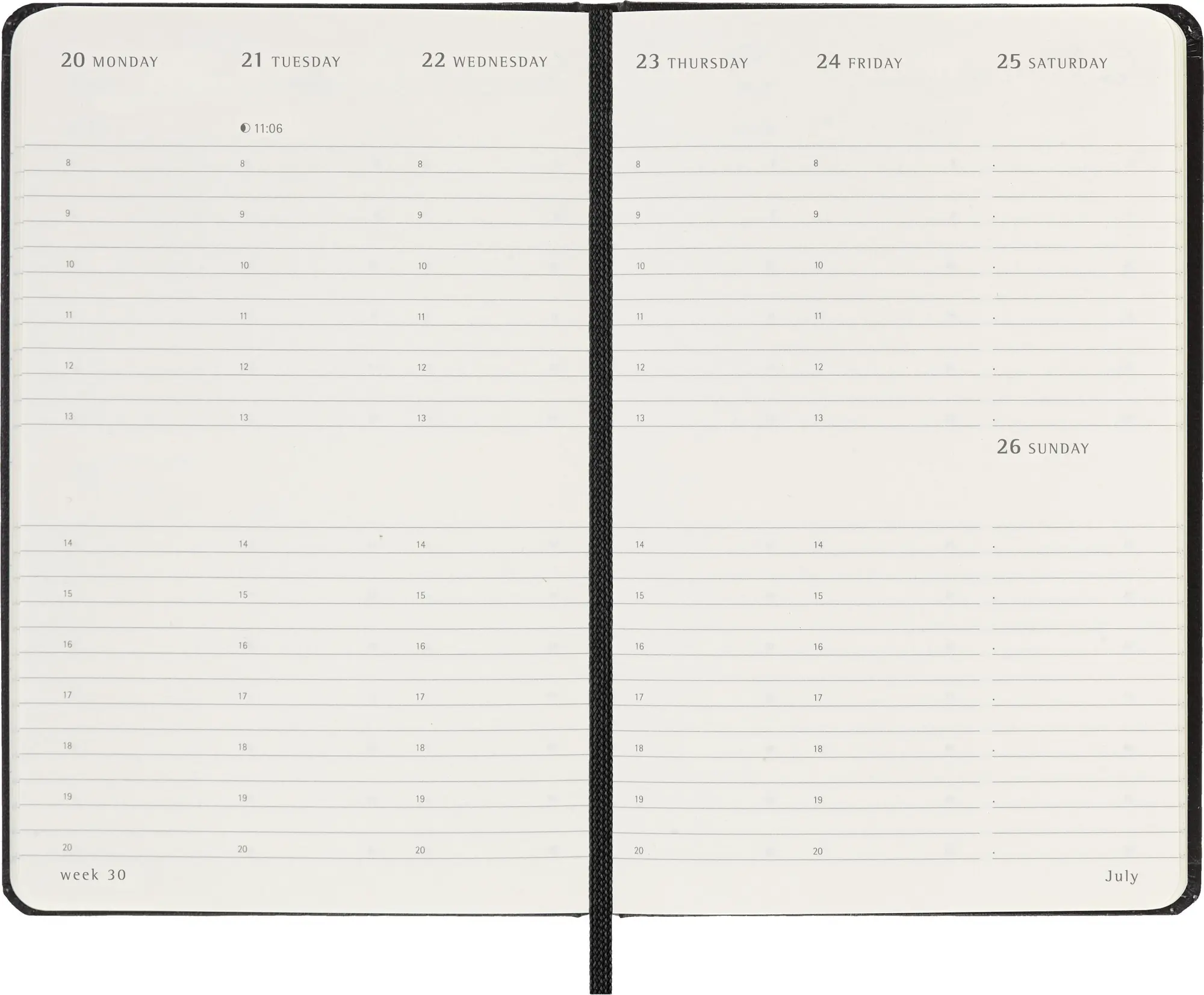 Bild: 8056999275310 | Moleskine 12 Monate Wochenkalender 2026, Pocket/A6, 1 Wo = 2...