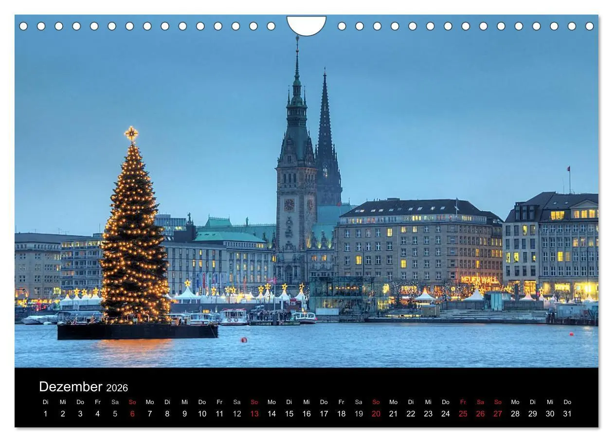 Bild: 9783516225310 | Hamburg (Wandkalender 2026 DIN A4 quer), CALVENDO Monatskalender