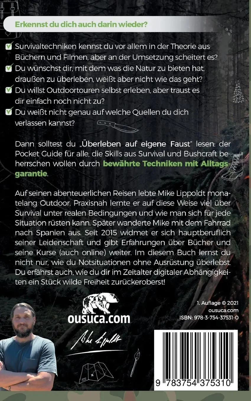 Rückseite: 9783754375310 | Überleben auf eigene Faust | Survival Pocket Guide | Mike Lippoldt