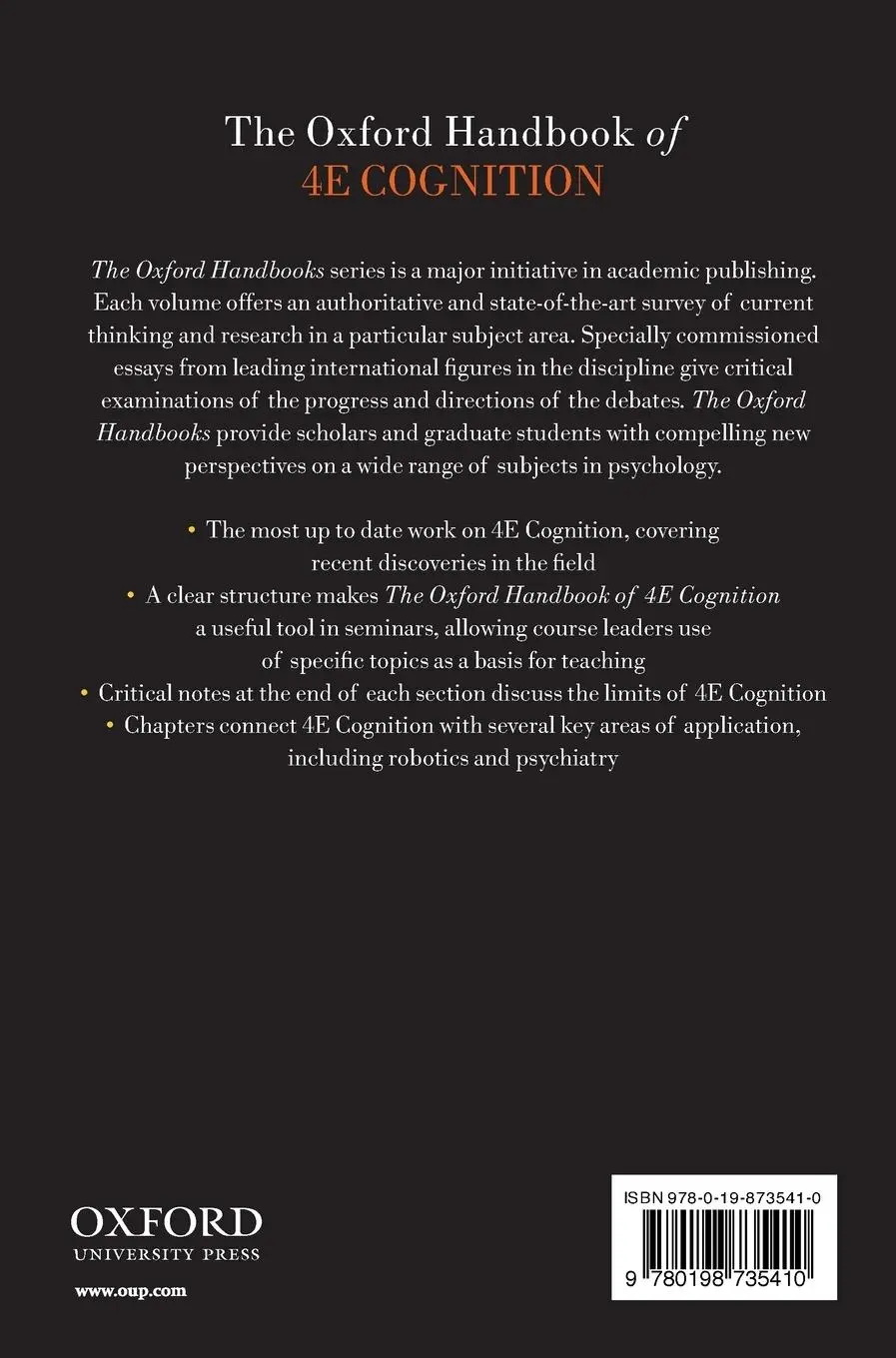 Rückseite: 9780198735410 | Ohb 4e Cognition Olop C | Newen Et Al | Buch | Gebunden | Englisch