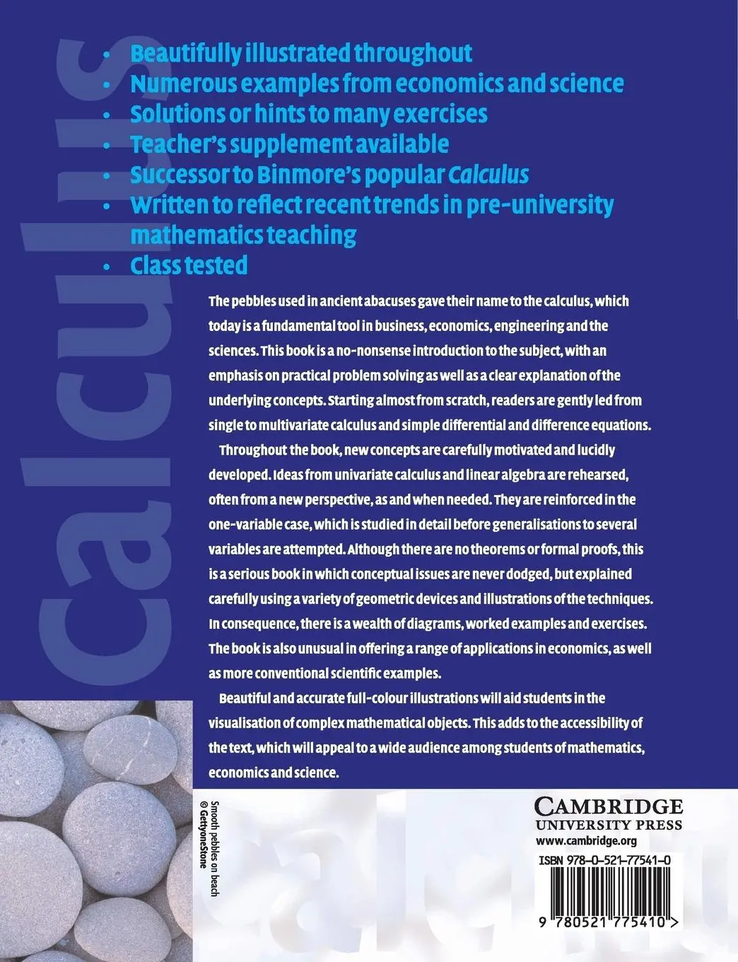 Rückseite: 9780521775410 | Calculus | Concepts and Methods | Ken Binmore (u. a.) | Taschenbuch