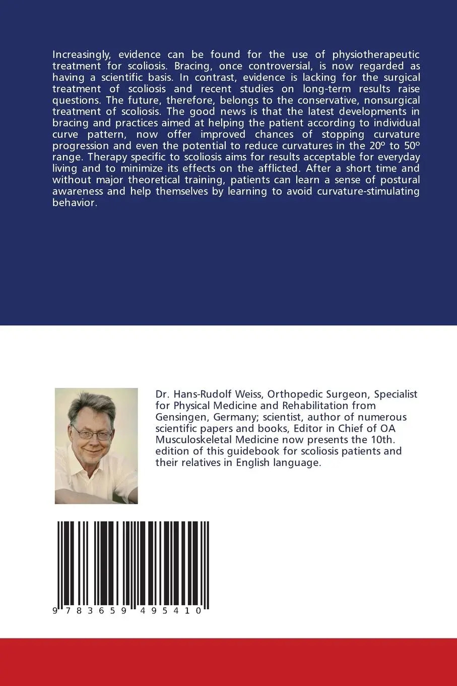 Rückseite: 9783659495410 | I Have Scoliosis | Hans-Rudolf Weiss | Taschenbuch | 156 S. | Englisch