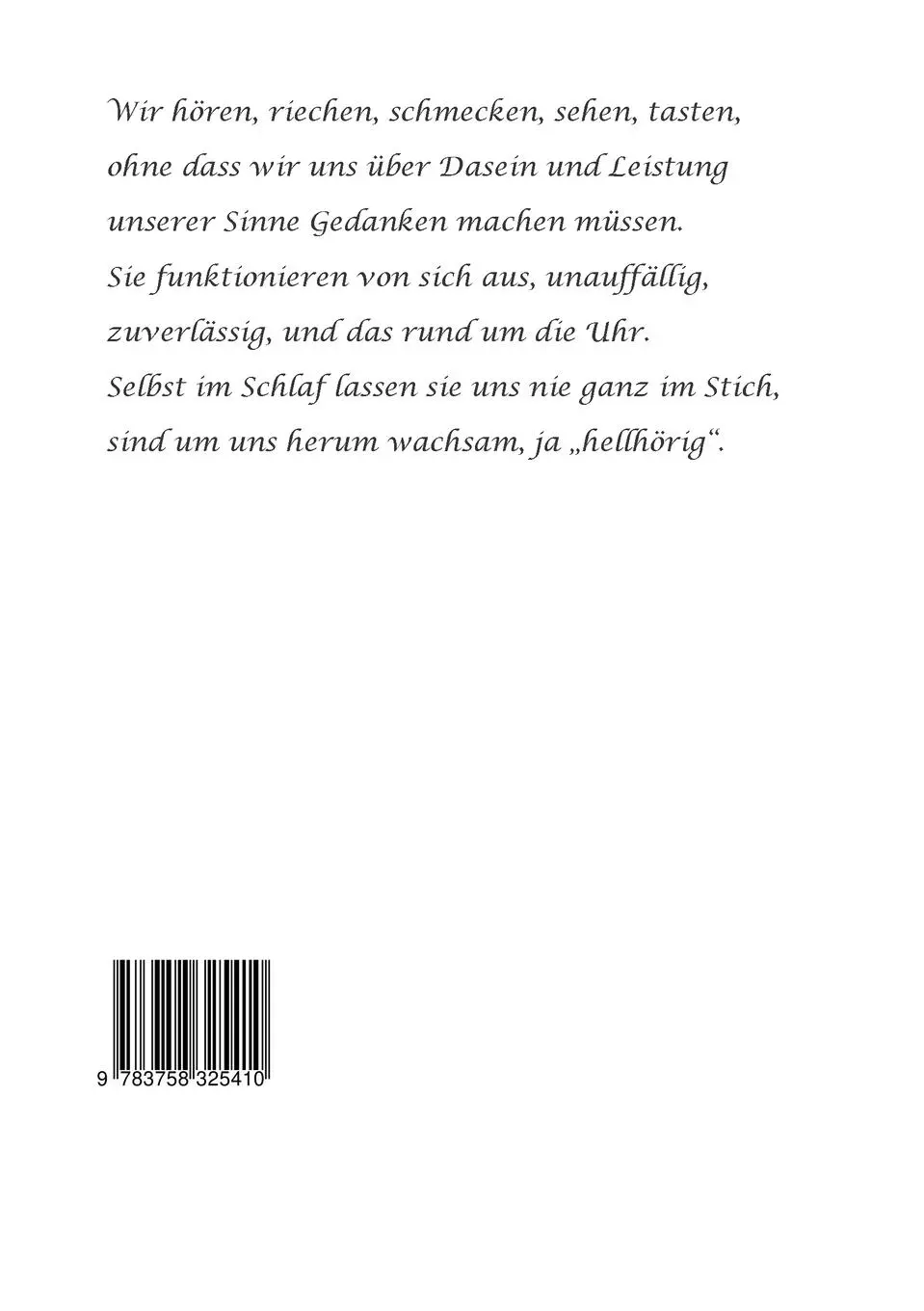 Rückseite: 9783758325410 | SinnenReize | Autobiografische Erzählungen | Werner Marischen | Buch