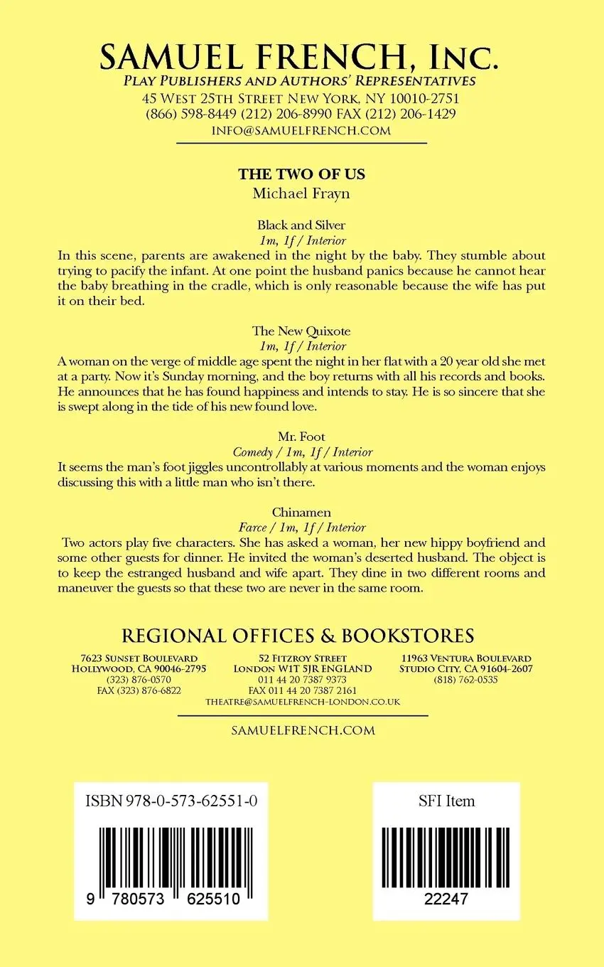 Rückseite: 9780573625510 | The Two of Us | Michael Frayn | Taschenbuch | Kartoniert / Broschiert
