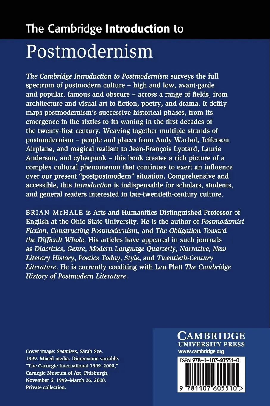 Rückseite: 9781107605510 | The Cambridge Introduction to Postmodernism | Brian Mchale | Buch