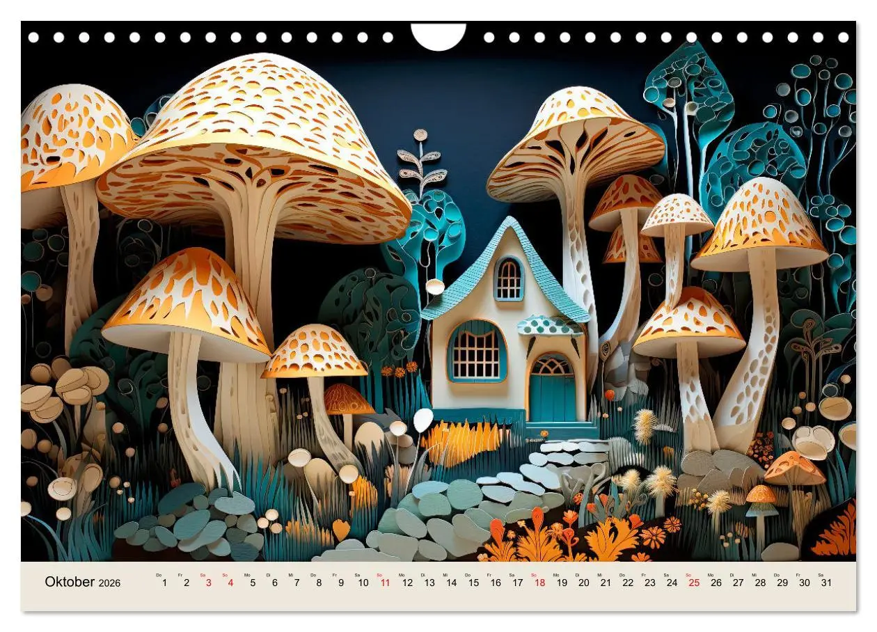 Bild: 9783457355510 | Magie der Pilze (Wandkalender 2026 DIN A4 quer), CALVENDO...