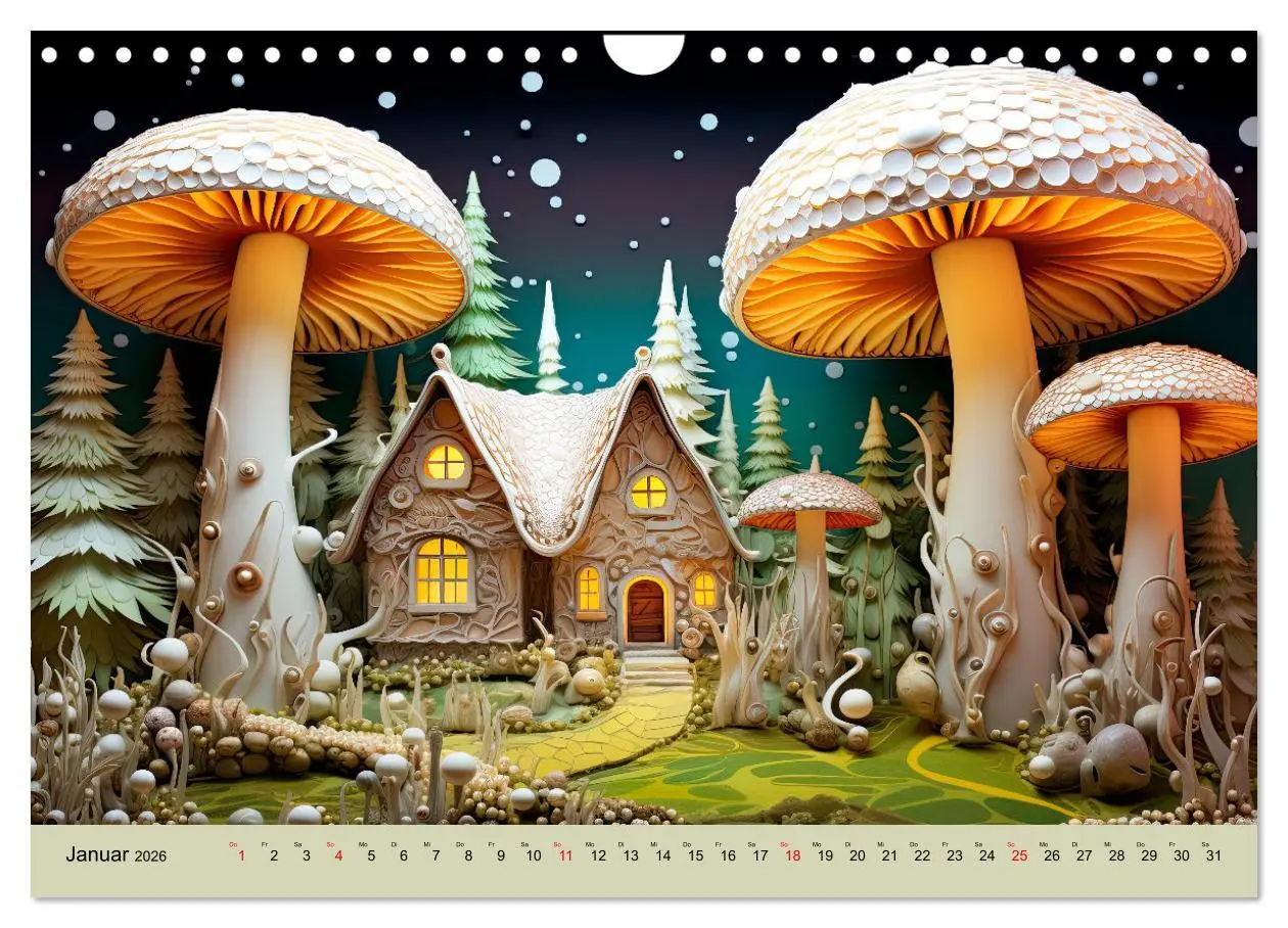 Bild: 9783457355510 | Magie der Pilze (Wandkalender 2026 DIN A4 quer), CALVENDO...