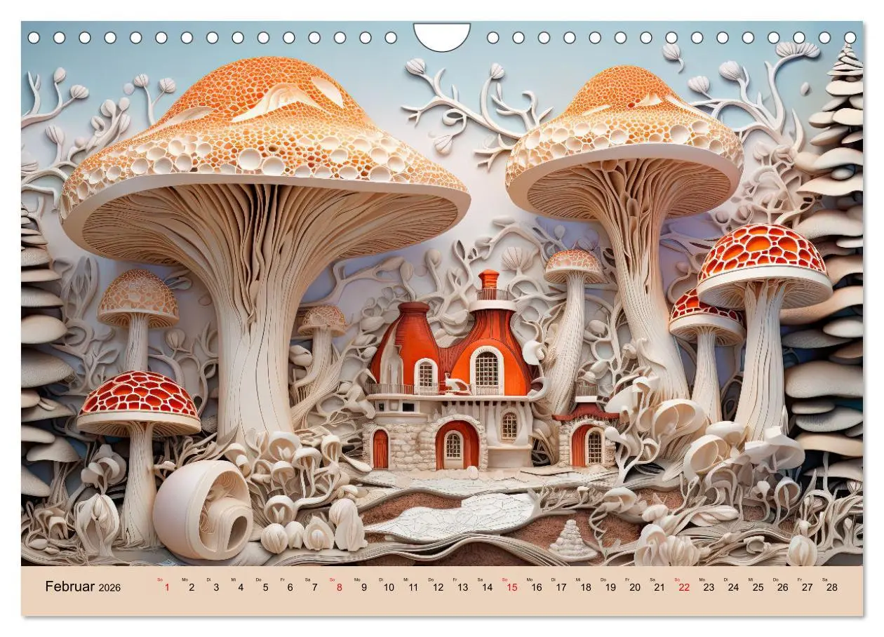 Bild: 9783457355510 | Magie der Pilze (Wandkalender 2026 DIN A4 quer), CALVENDO...