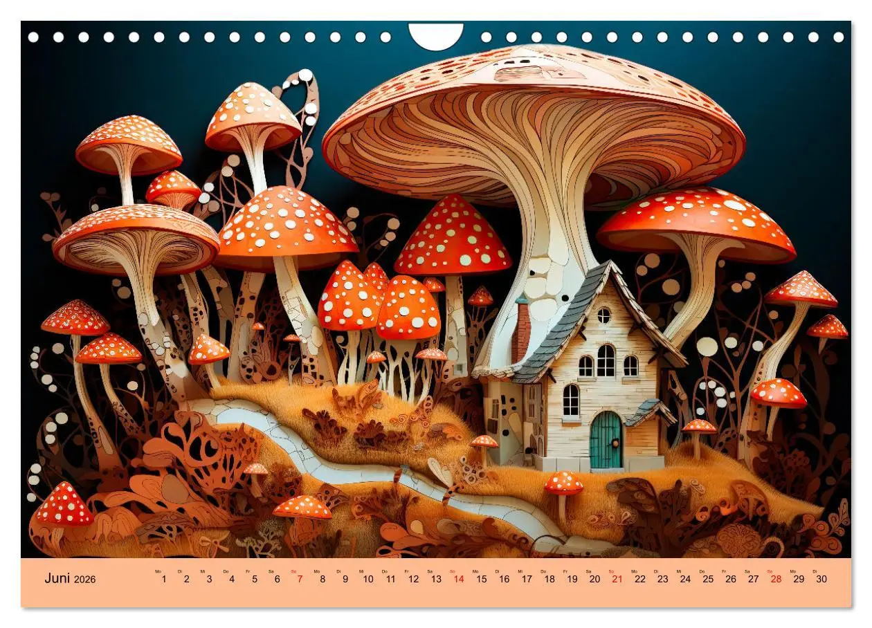 Bild: 9783457355510 | Magie der Pilze (Wandkalender 2026 DIN A4 quer), CALVENDO...