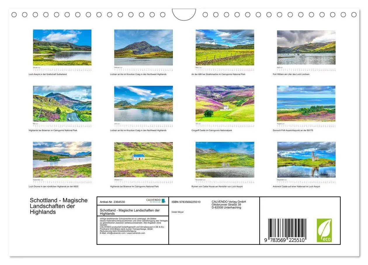 Bild: 9783569225510 | Schottland - Magische Landschaften der Highlands (Wandkalender 2027...