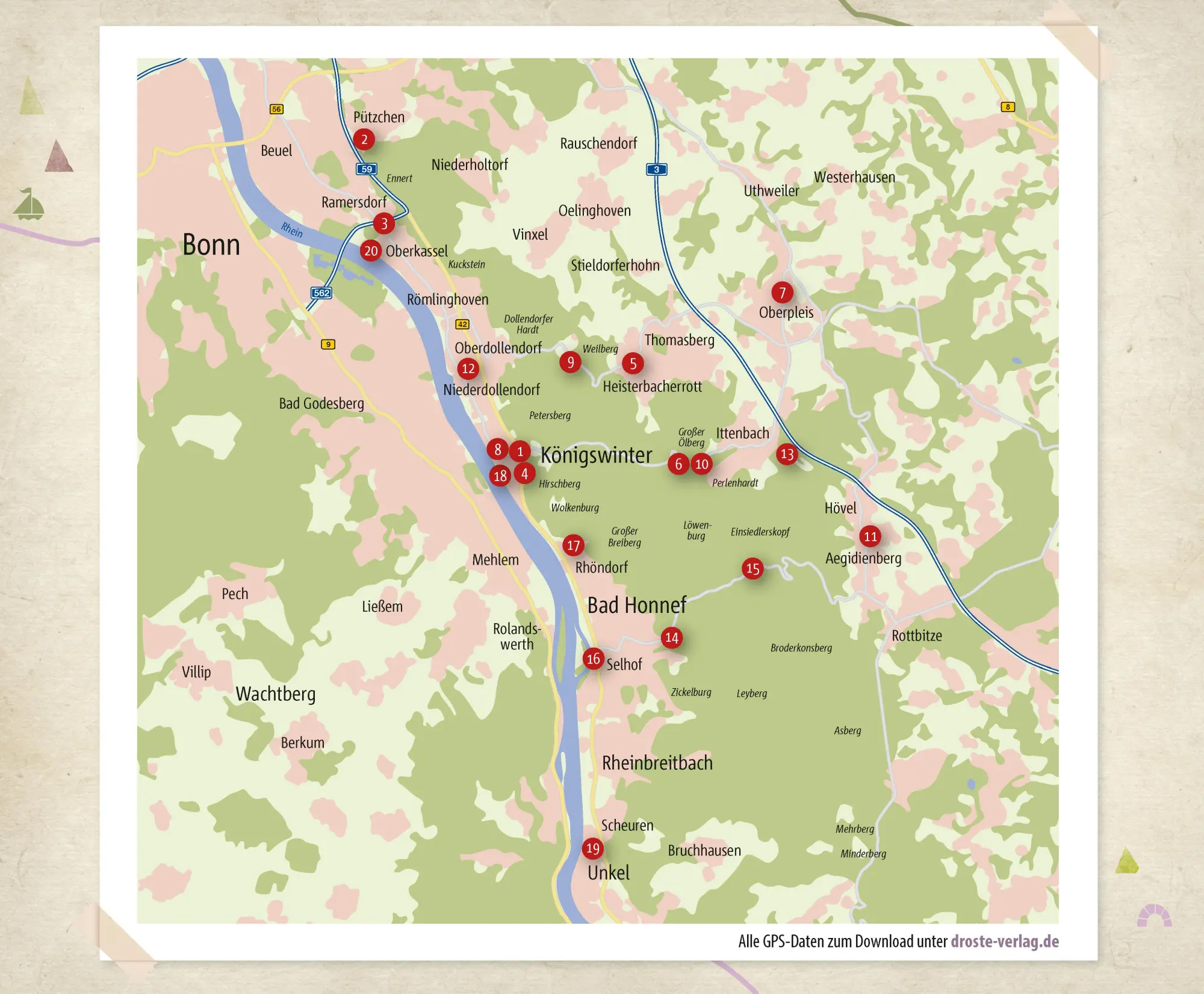 Bild: 9783770025510 | Siebengebirge. Wandern für die Seele | Wohlfühlwege | Driesch | Buch