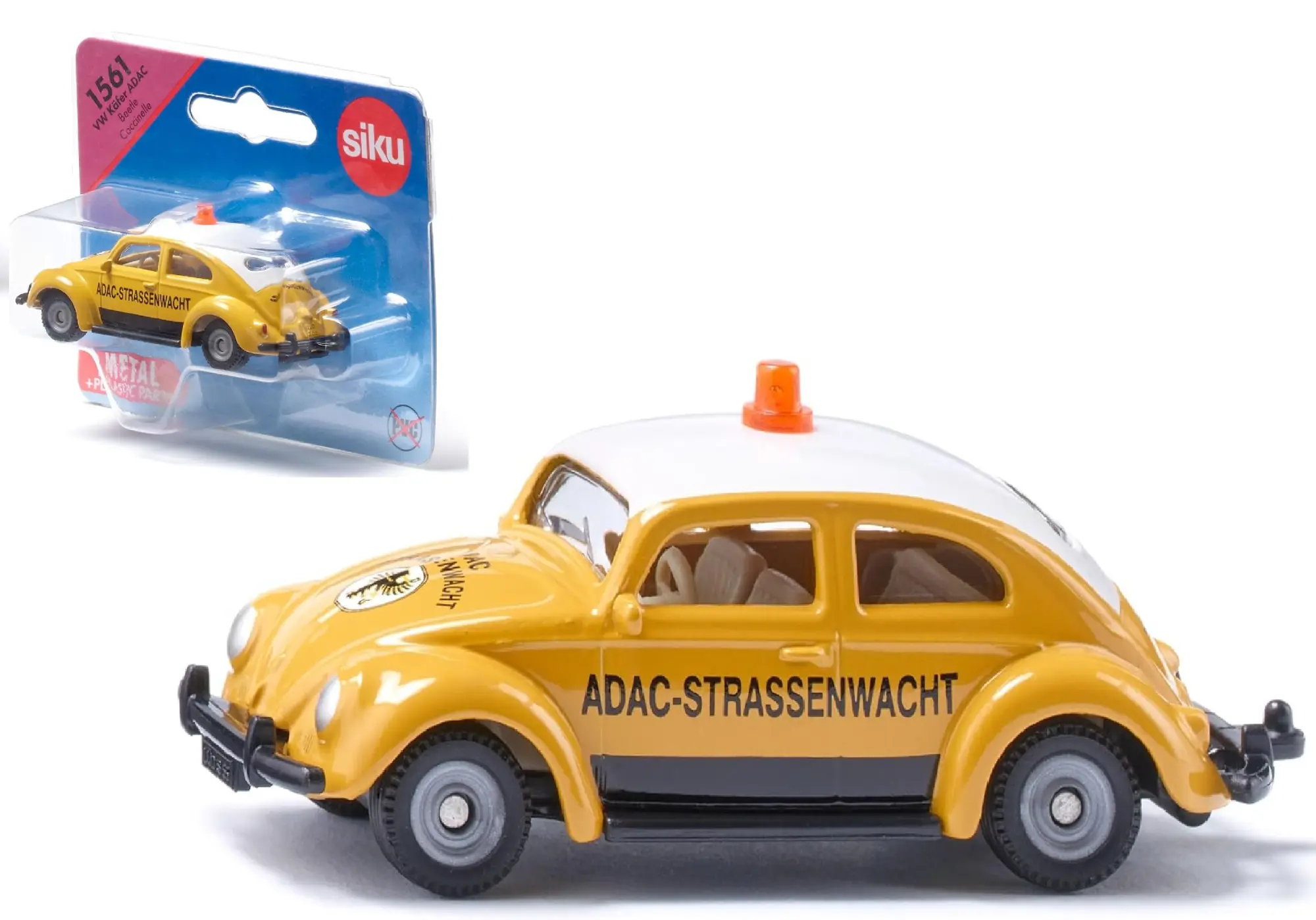 Cover: 4006874015610 | Siku 1561 - VW Käfer ADAC-Strassenwacht, 78x38x29mm | Deutsch | 2025