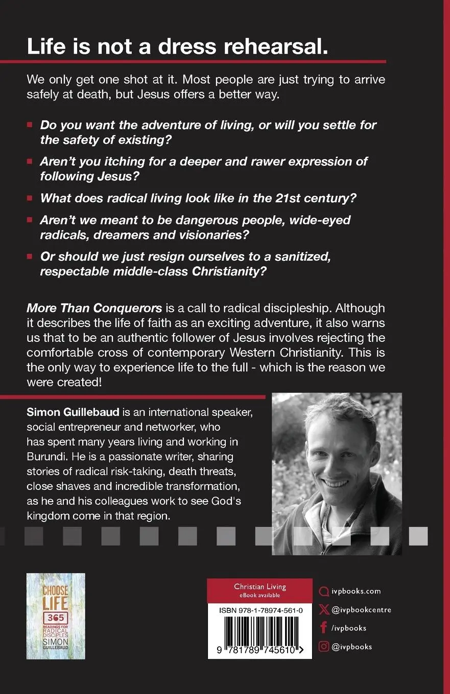 Rückseite: 9781789745610 | More Than Conquerors | A call to radical discipleship | Guillebaud