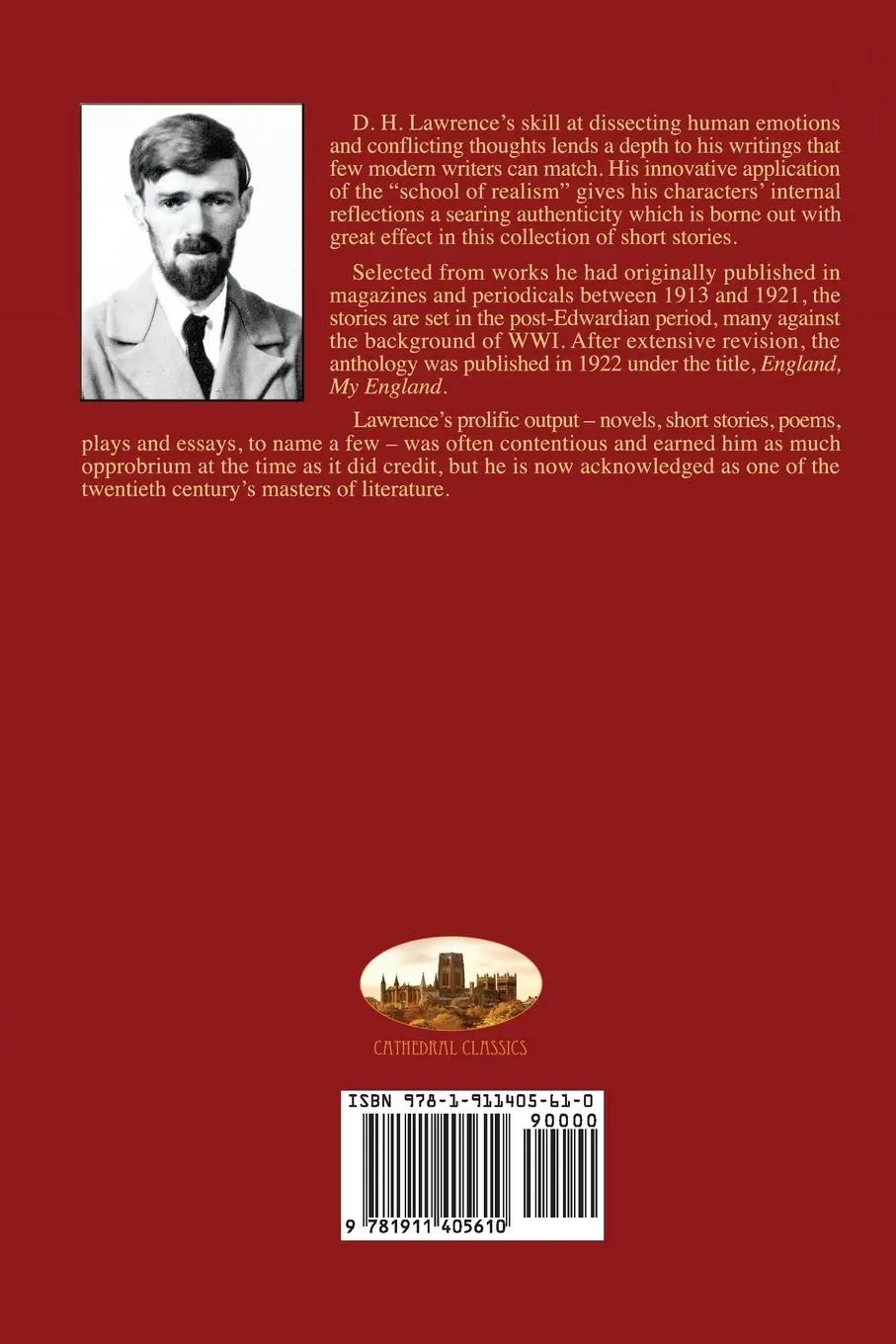 Rückseite: 9781911405610 | ENGLAND, MY ENGLAND And Other Stories | D. H. Lawrence | Taschenbuch