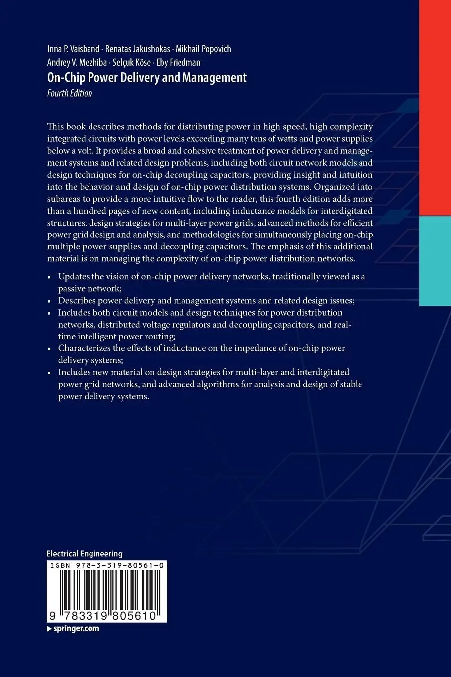 Rückseite: 9783319805610 | On-Chip Power Delivery and Management | Inna P. Vaisband (u. a.)