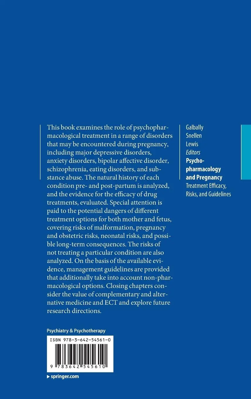 Rückseite: 9783642545610 | Psychopharmacology and Pregnancy | Megan Galbally (u. a.) | Buch | vi