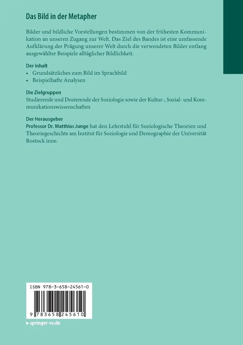 Rückseite: 9783658245610 | Das Bild in der Metapher | Bilder des Erfolgs - Bilder des Scheiterns