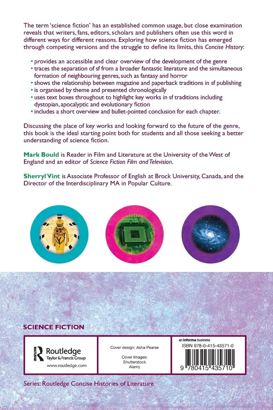 Rückseite: 9780415435710 | The Routledge Concise History of Science Fiction | Mark Bould (u. a.)