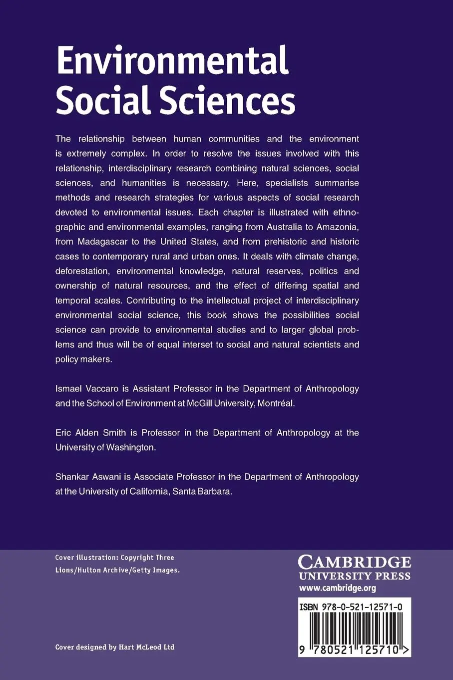 Rückseite: 9780521125710 | Environmental Social Sciences | Ismael Vaccaro (u. a.) | Taschenbuch
