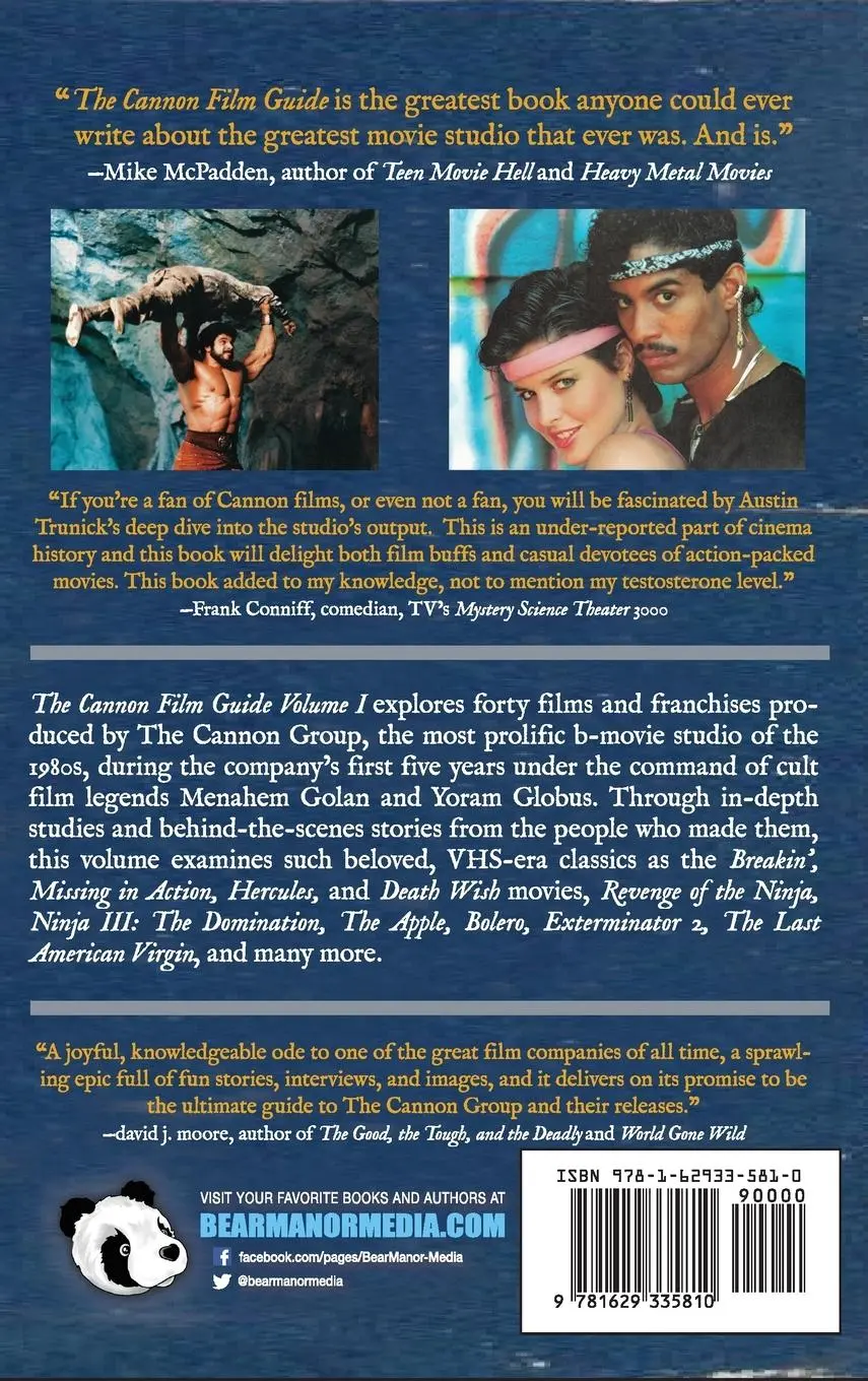 Rückseite: 9781629335810 | The Cannon Film Guide | Volume I, 1980-1984 (hardback) | Trunick
