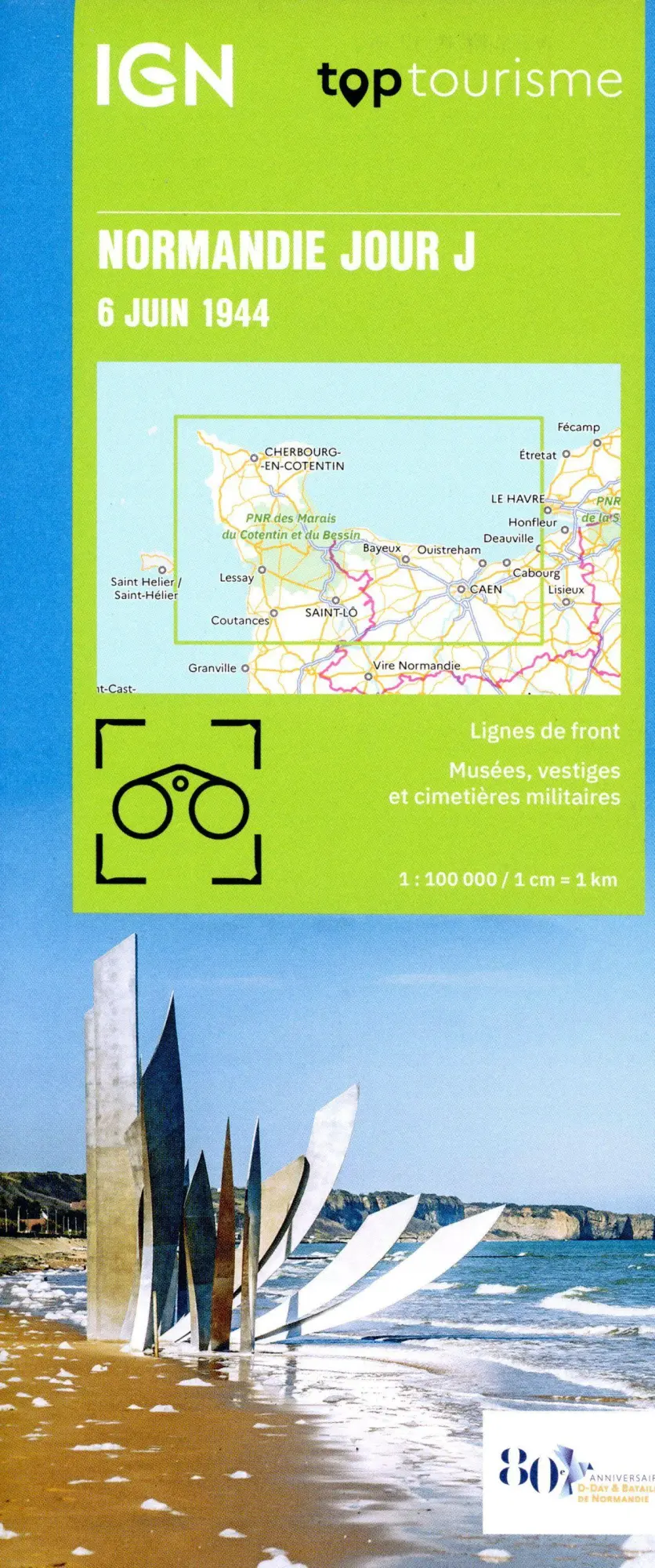 Cover: 9782758555810 | Normandie Jour J 6 Juin 1944 | 1:100000 | (Land-)Karte | Deutsch